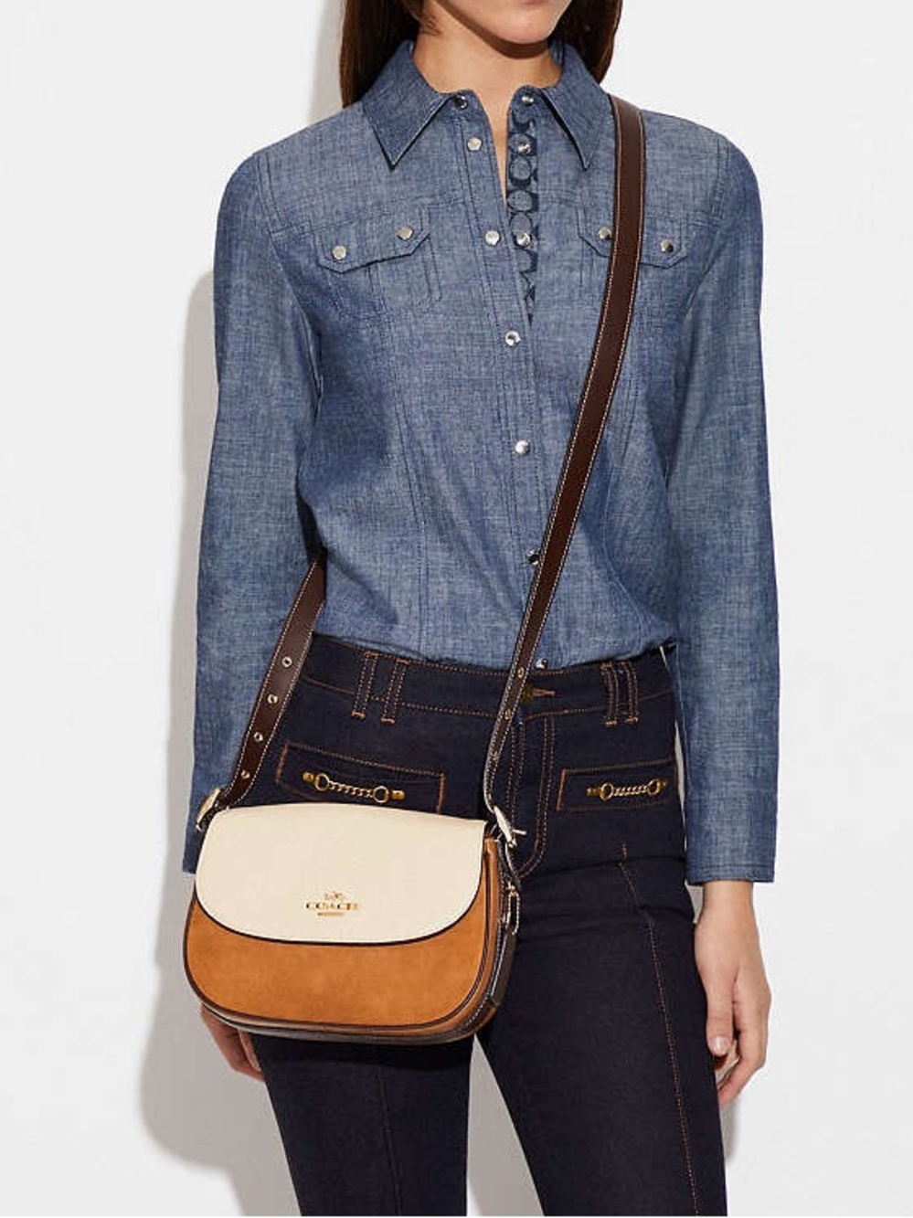 Coach Macie Saddlebag in Colorblock